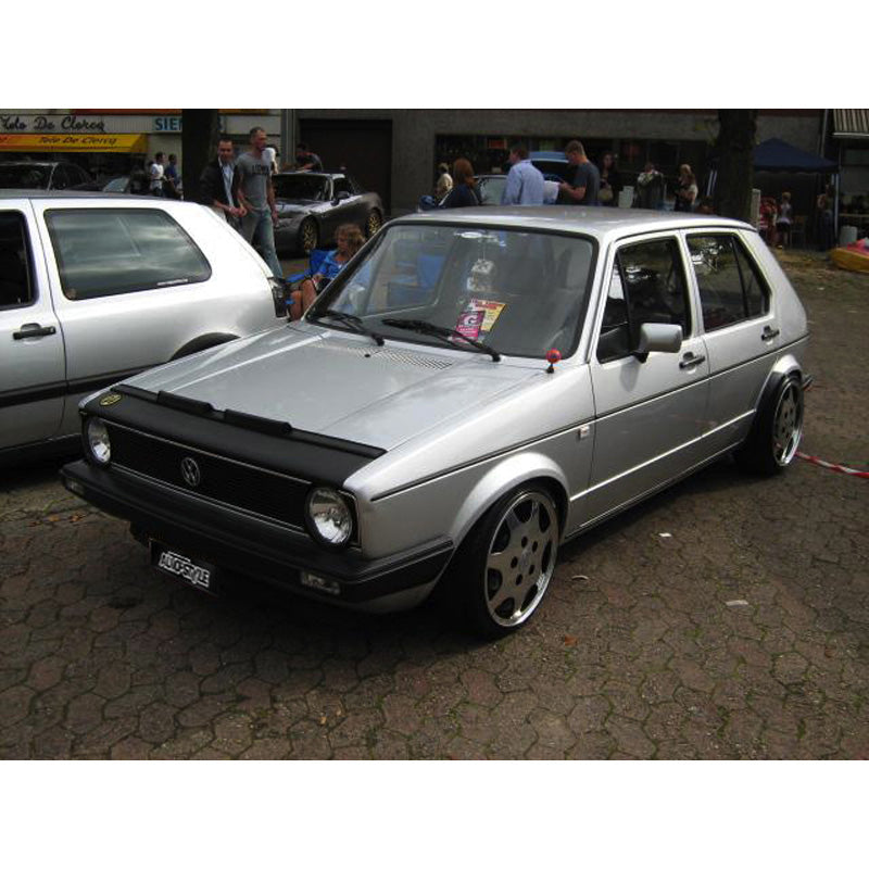 AutoStyle, Motorhauben Steinschlagschutz passend für Volkswagen Golf I/Jetta I 1977-1983 (+ Cabrio 1983-) + Alfa Romeo 75 1985-1991 Schwarz, Kunstleder