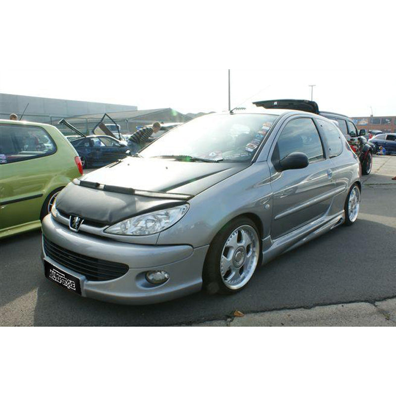 AutoStyle, Motorhauben Steinschlagschutz passend für Peugeot 206 1999-2005 Schwarz, Kunstleder