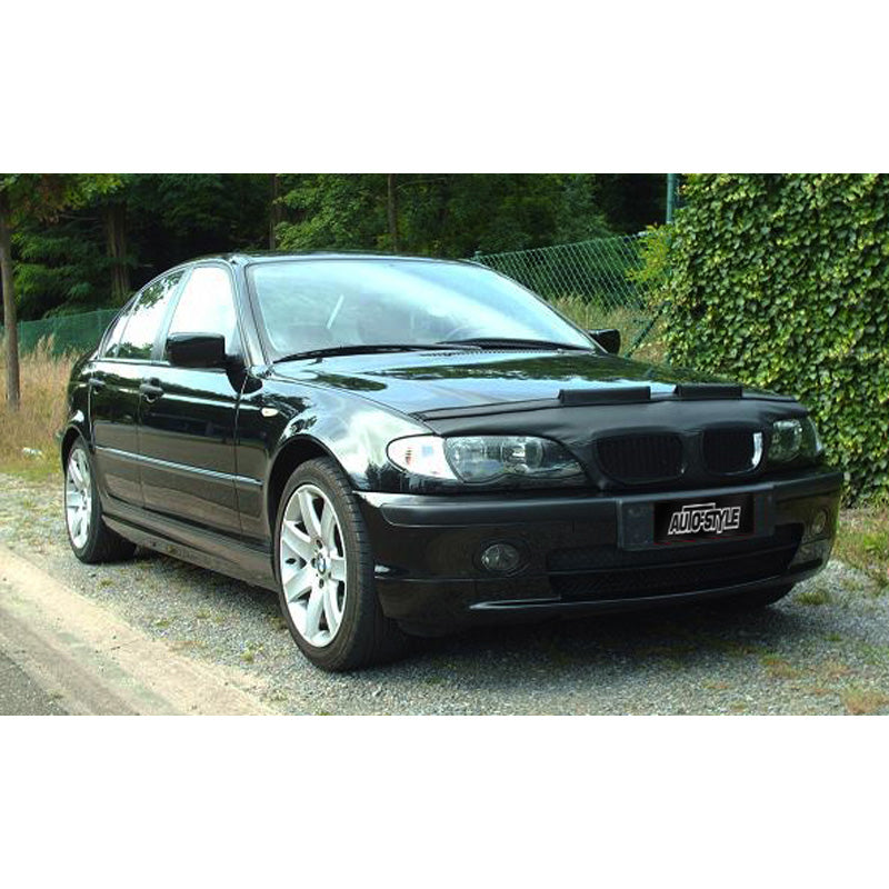 AutoStyle, Motorhauben Steinschlagschutz passend für BMW 3er E46 Limousine/Touring 2001-2005 Schwarz, Kunstleder