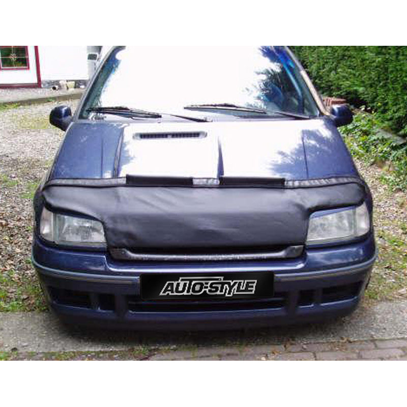 AutoStyle, Motorhauben Steinschlagschutz passend für Renault Clio I 1991-1996 Schwarz, Kunstleder