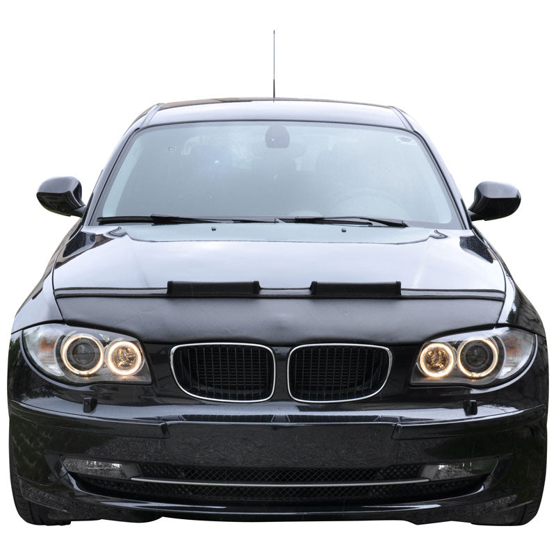 AutoStyle, Motorhauben Steinschlagschutz passend für BMW 1er E87 2004-2008 Schwarz, Kunstleder