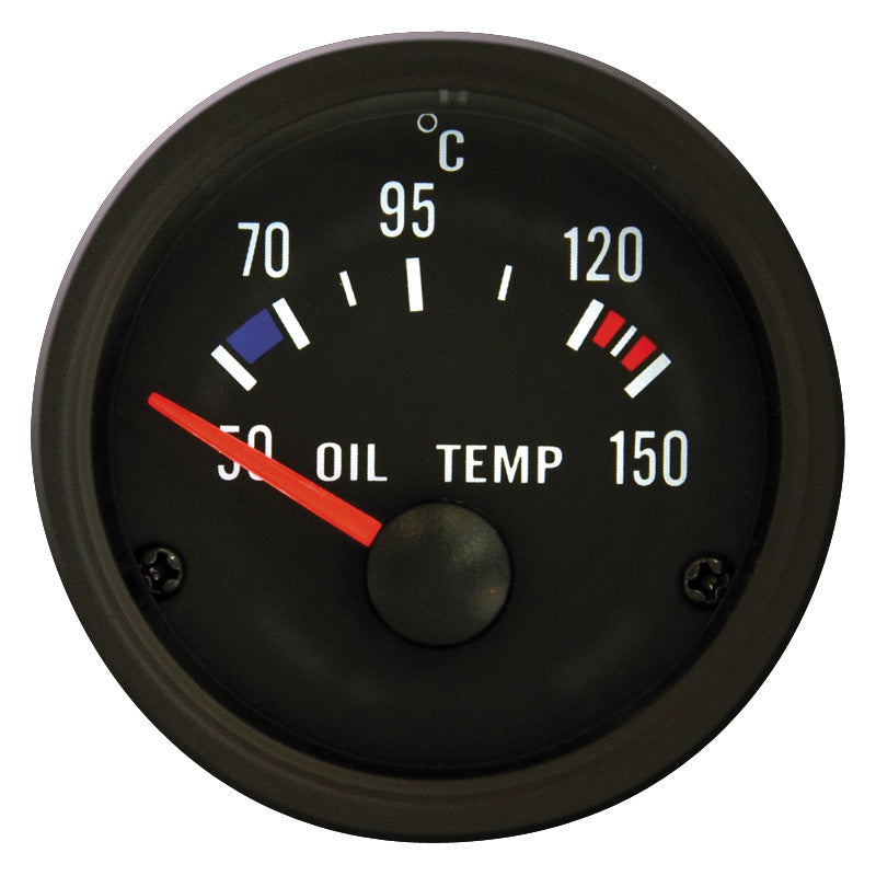 AutoStyle, Klassik Schwarz Performance Instrument Öltemperatur 50-150C 52mm, Aluminium