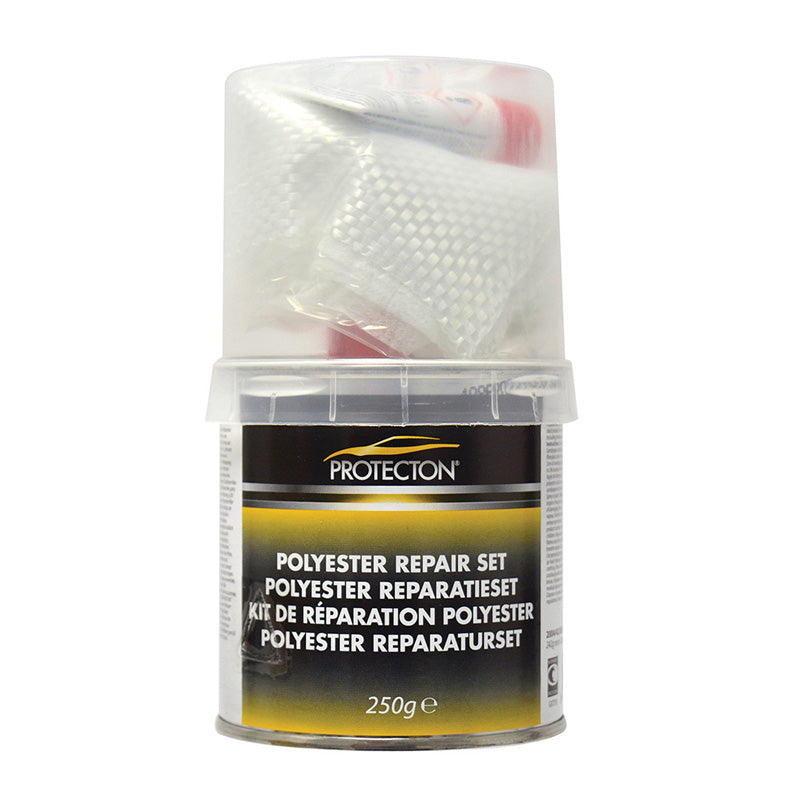 Protecton, Polyester Reparaturset 250gr - 242g resin / 8g hardener, Schwarz