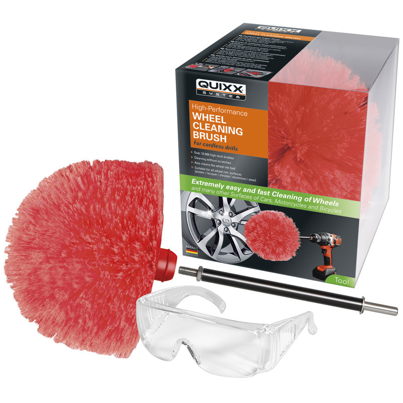 QUIXX, Quixx Wheel Cleaning Brush / Felgen-Reinigungs-Bürste, Kunststoff, Stahl, Rot