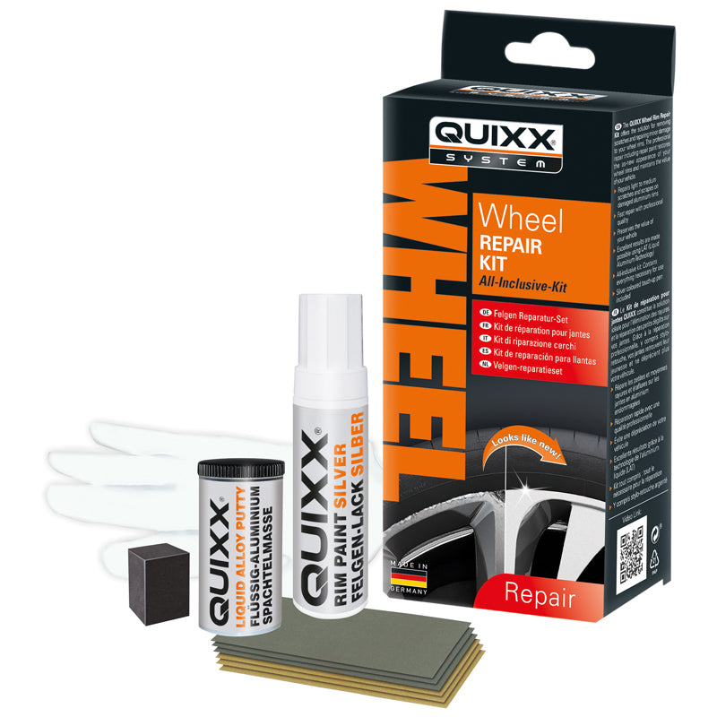 QUIXX, Quixx Wheel Repair Kit / Felgen Reparatur-Set - für silberen Felgen, Flüssigkeit, Silber