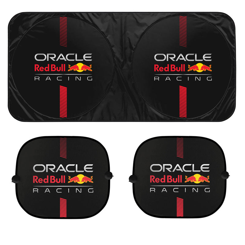 Red Bull Racing, Red Bull Oracle Universelle Sonnenschutz-Kit - 3 Stück - Schwarz/Rot, Rot, Schwarz