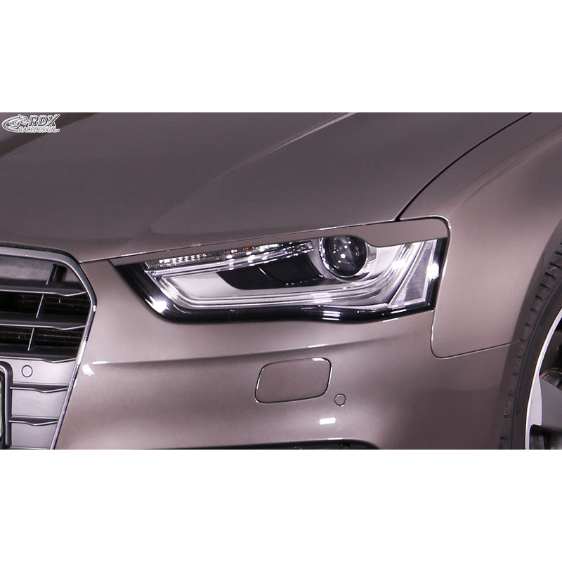 RDX Racedesign, Scheinwerferblenden passend für Audi A4 (B8) Limousine/Avant Facelift 2011-2015 (ABS), Unlackiert