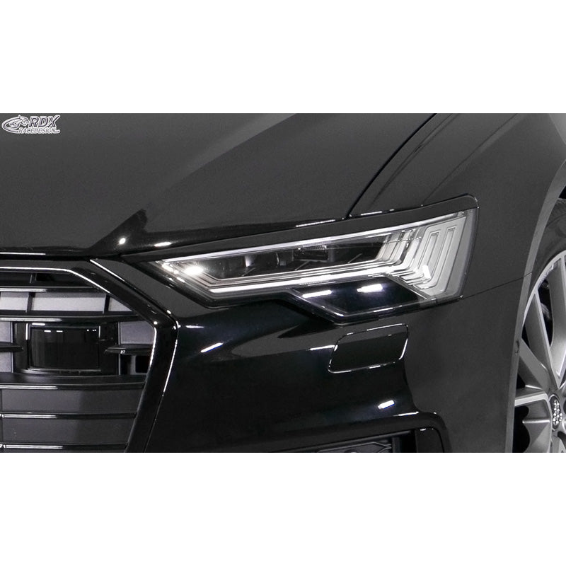 RDX Racedesign, Scheinwerferblenden passend für Audi A6 (C8) Limousine/Avant 2018- (ABS), Unlackiert