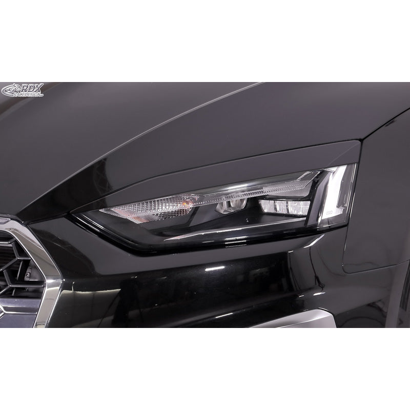 RDX Racedesign, Scheinwerferblenden passend für Audi A5 (F5) 2016-2020 & Facelift 2020- (nur LED-Scheinwerfer, nicht für Matrix-LED) (ABS), Unlackiert