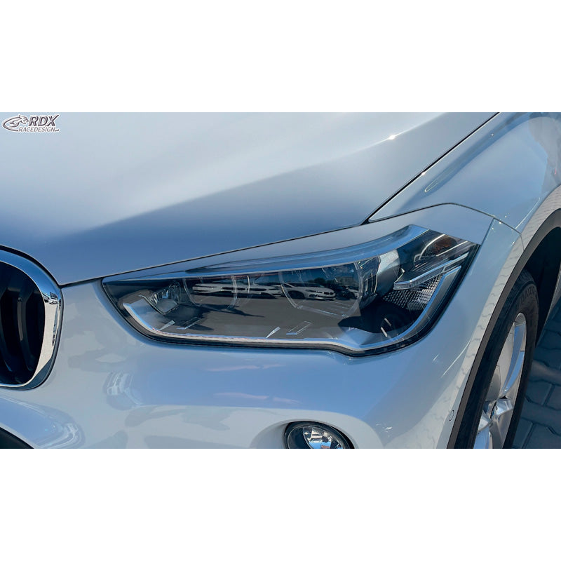 RDX Racedesign, Scheinwerferblenden passend für BMW X1 F48 2015-2019 (ABS), Unlackiert