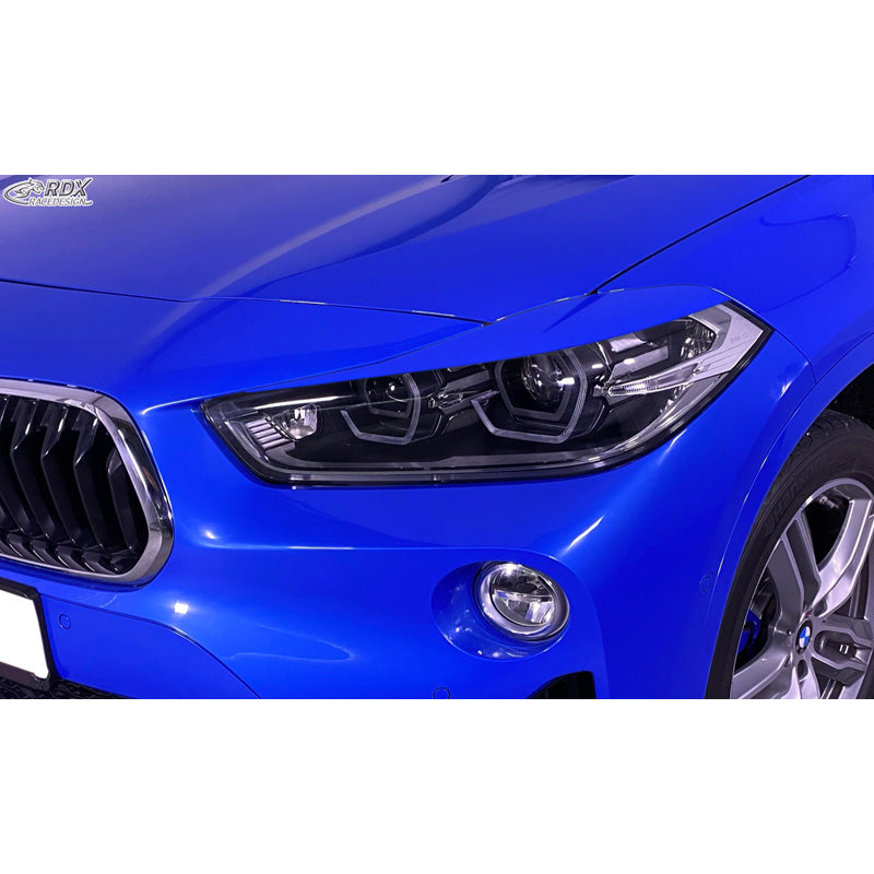 RDX Racedesign, Scheinwerferblenden passend für BMW X2 F39 2017-2023 (ABS), Unlackiert