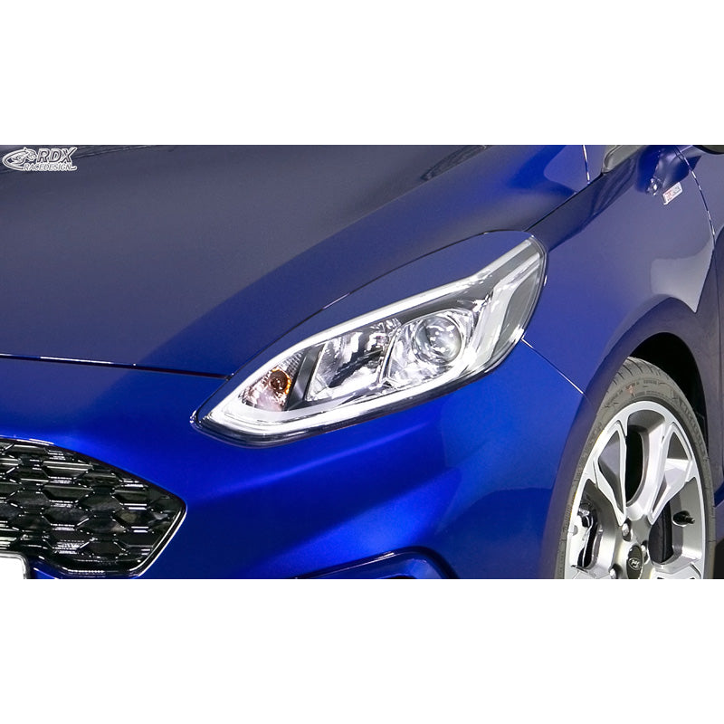 RDX Racedesign, Scheinwerferblenden passend für Ford Fiesta MK8 2017-2022 (ABS), Unlackiert