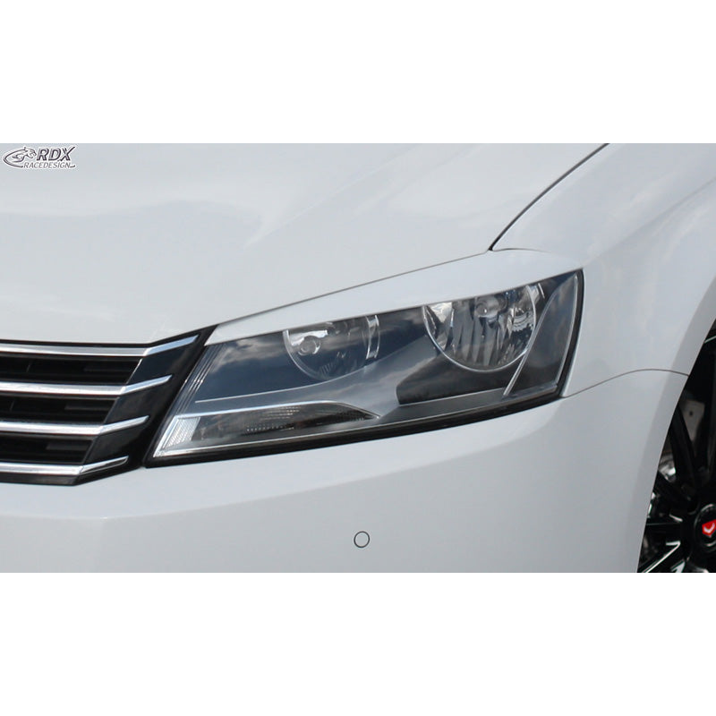 RDX Racedesign, Scheinwerferblenden passend für Volkswagen Passat 3C Facelift 2011-2014 (ABS), Unlackiert