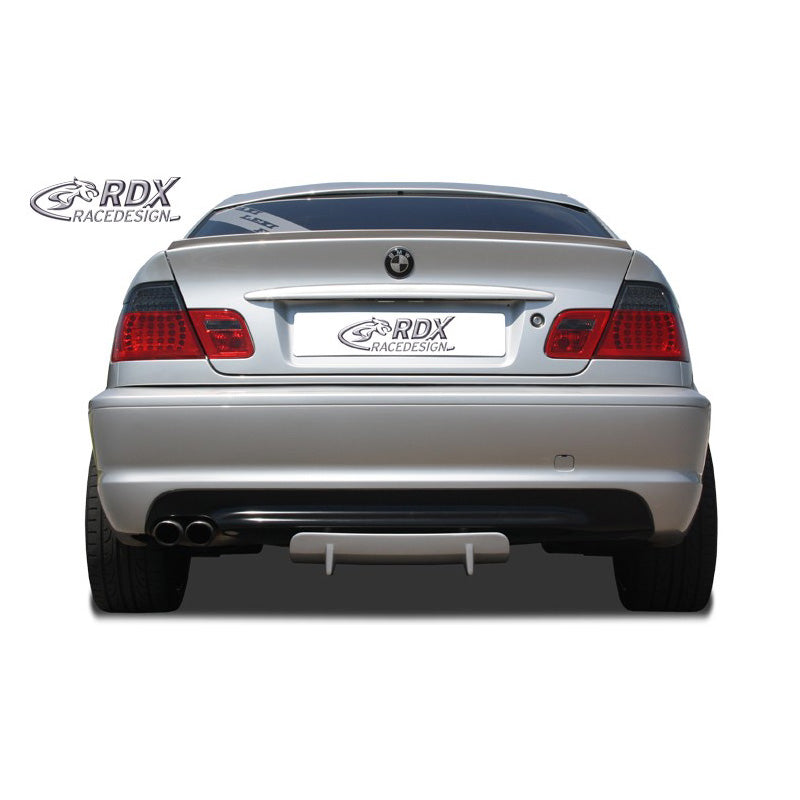 RDX Racedesign, Heckschürzenansatz Diffuser U-Diff passend für BMW 3er E46 1999-2007 (PU), PU-Rim, Unlackiert