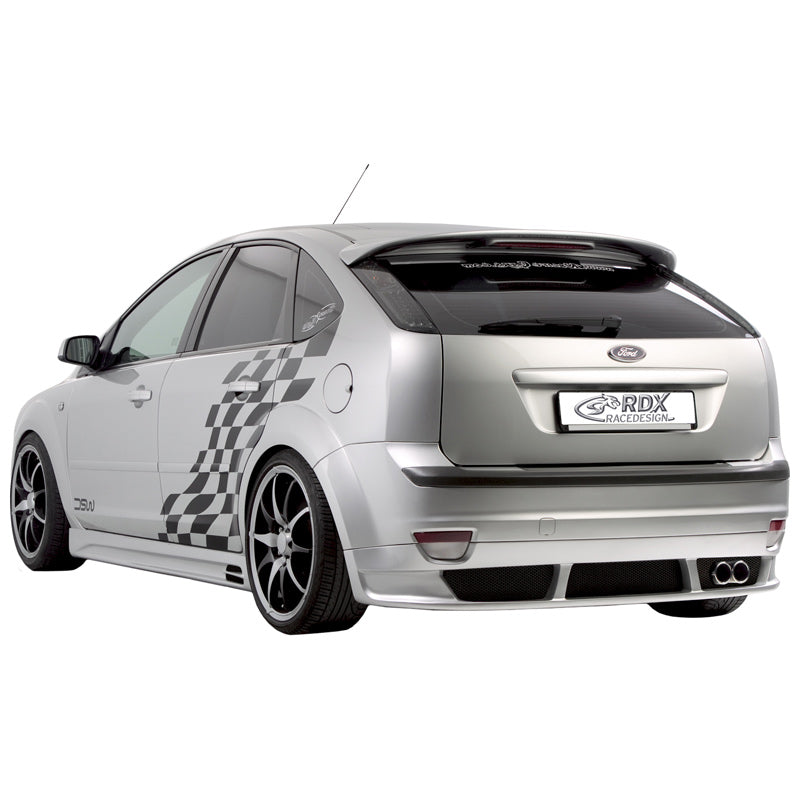 RDX Racedesign, Heckschürzenansatz passend für Ford Focus II 2005-2008 exkl. ST/Wagon (PU), PU-Rim, Unlackiert