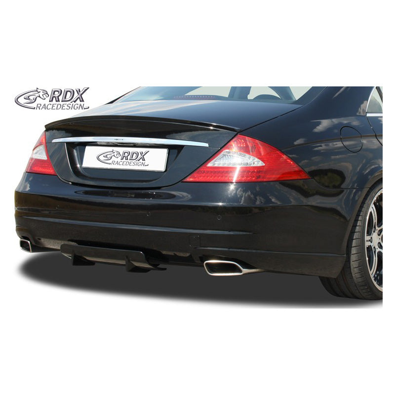 RDX Racedesign, Heckschürzenansatz Diffuser U-Diff passend für Mercedes CLS-Klasse C219 2004-2010 (PU), PU-Rim, Unlackiert