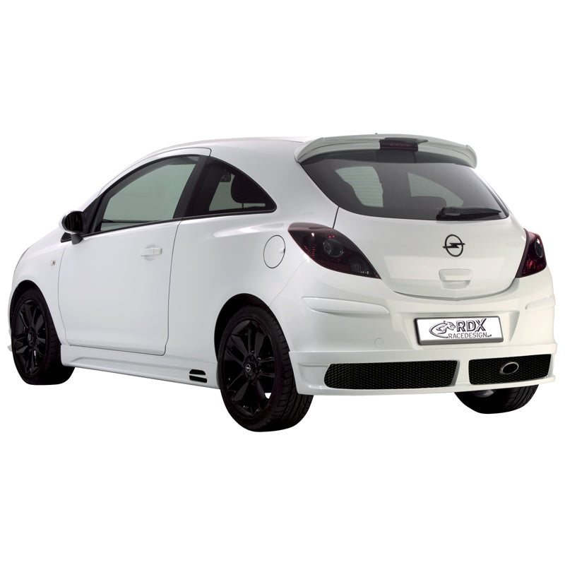 RDX Racedesign, Heckschürzenansatz passend für Opel Corsa D 2006-2011 exkl. OPC (PU), PU-Rim, Unlackiert