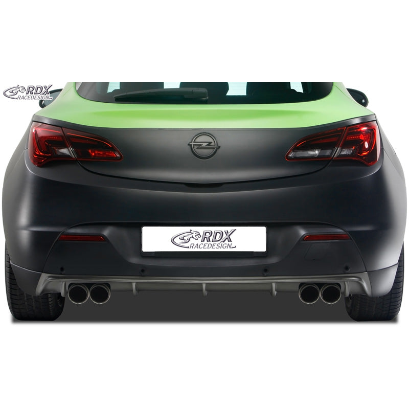 RDX Racedesign, Heckschürzenansatz Diffuser passend für Opel Astra J GTC 2009-2015 exkl. OPC (für Doppelauspuff) (PUR), PU-Rim, Unlackiert