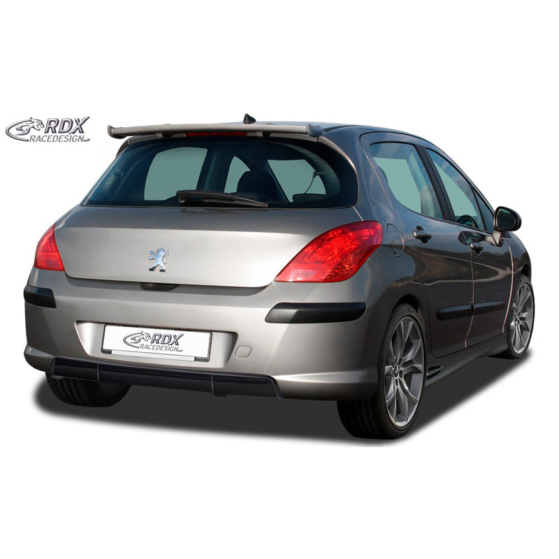 RDX Racedesign, Heckschürzenansatz Diffuser passend für Peugeot 308 HB 2007-2013 (ABS Schwarz glänzend)