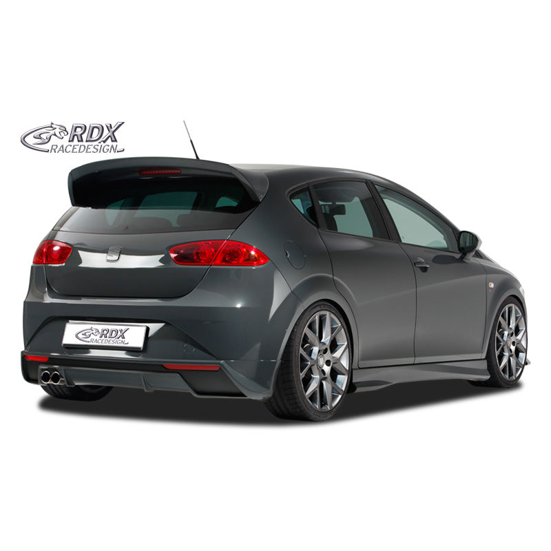 RDX Racedesign, Heckschürzenansatz passend für Seat Leon 1P Facelift 2009-2012 exkl. FR/Cupra (PUR), PU-Rim, Unlackiert