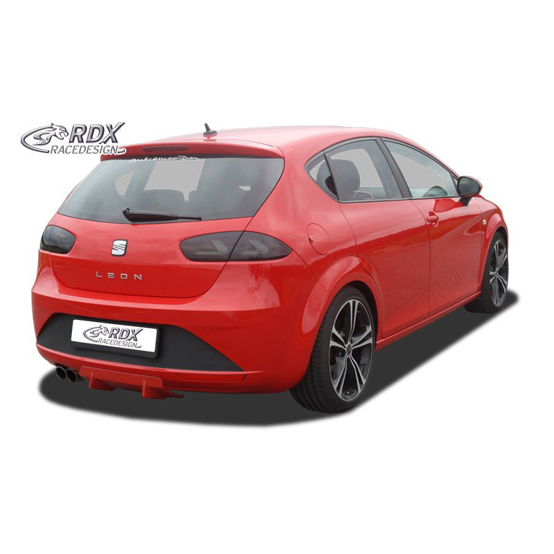 RDX Racedesign, Heckschürzenansatz Diffuser U-Diff passend für Seat Leon (1P) 2005-2012 (PU), PU-Rim, Unlackiert