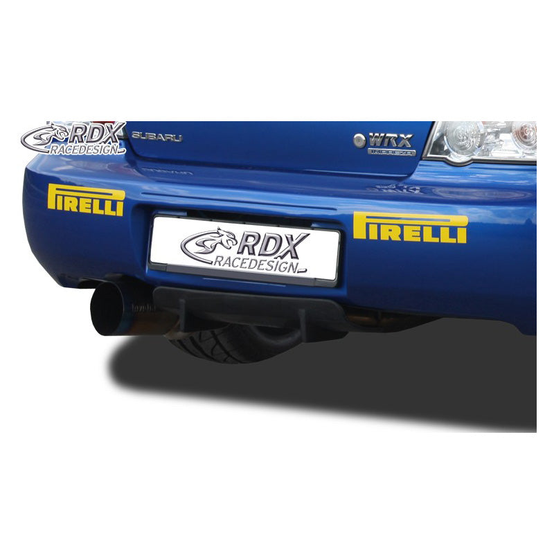 RDX Racedesign, Heckschürzenansatz Diffuser U-Diff passend für Subaru Impreza 3 (GD) WRX 2005-2007 (PU), PU-Rim, Unlackiert