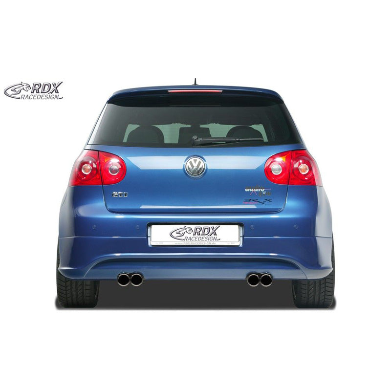 RDX Racedesign, Heckschürzenansatz passend für Volkswagen Golf V R32 Schrägheck 3/5-türer 2003-2008 (Auspuff Links/Rechts) exkl. Variant/Plus (ABS), Unlackiert