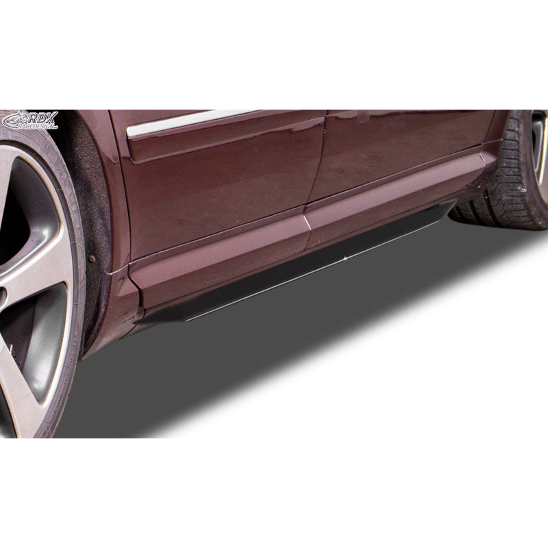 RDX Racedesign, Seitenschweller Slim passend für Audi A8 D3 2003-2009 (ABS Schwarz glänzend)