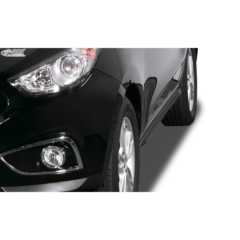 RDX Racedesign, Seitenschweller Slim passend für Hyundai ix35 2009-2016 (ABS Schwarz glänzend)