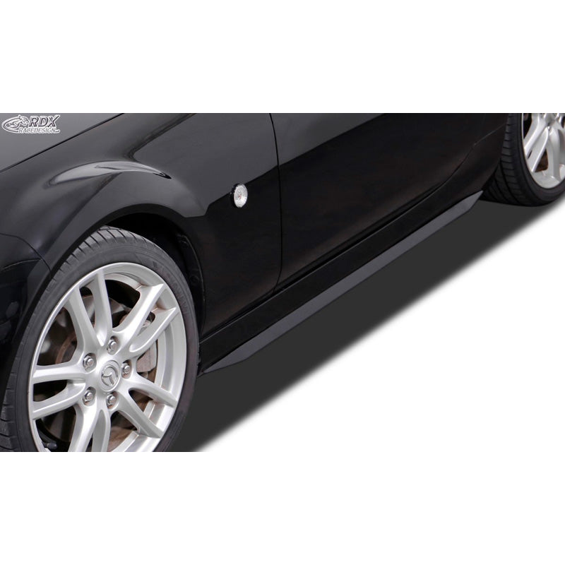 RDX Racedesign, Seitenschweller Slim passend für Mazda MX5 (NC) 2005-2008 (ABS Schwarz glänzend)