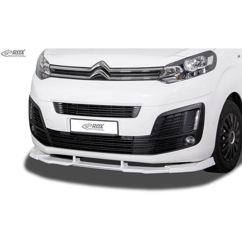 RDX Racedesign, Frontspoiler Vario-X passend für Citroën Jumpy/Spacetourer & Peugeot Expert/Traveller & Toyota Proace/Proace Verso 2016- Opel Vivaro/Zafire Life 2019- & Fiat Scudo/Ulysse 2022- (PU), PU-Rim, Unlackiert