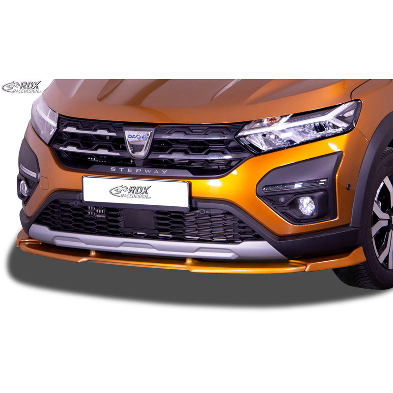 RDX Racedesign, Frontspoiler Vario-X passend für Dacia Sandero Stepway III 2021- (PU), PU-Rim, Unlackiert