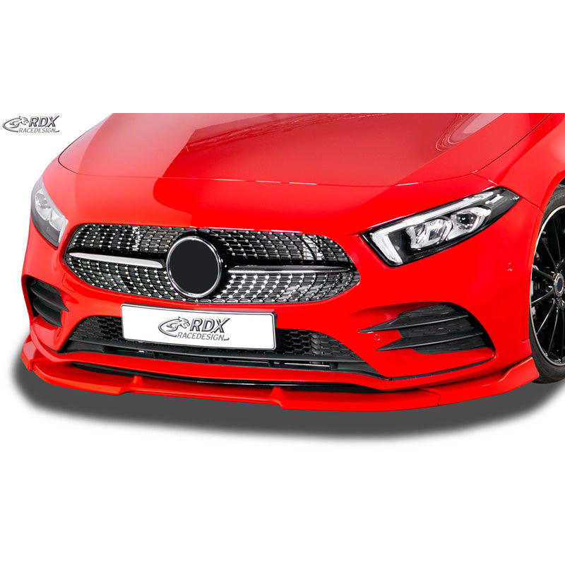 RDX Racedesign, Frontspoiler Vario-X passend für Mercedes A-Klasse W177 AMG-Line 2018- (PU), PU-Rim, Unlackiert