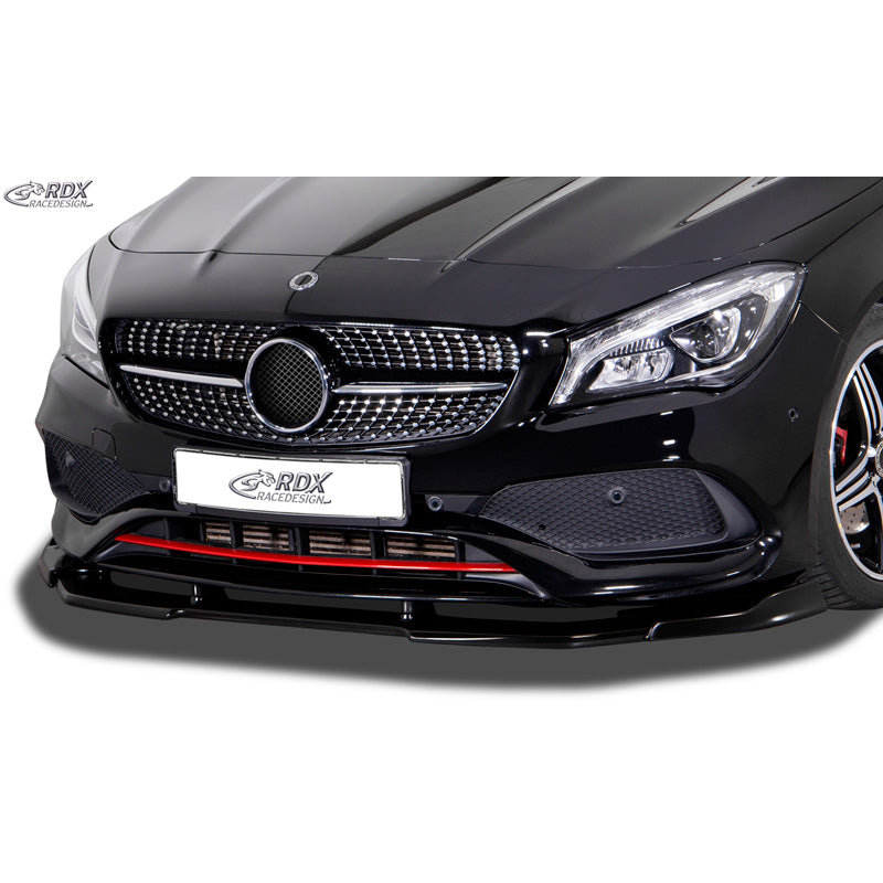 RDX Racedesign, Frontspoiler Vario-X passend für Mercedes CLA Coupe (C117) & Shooting Brake (X117) Facelift 2016-2019 (PU), PU-Rim, Unlackiert