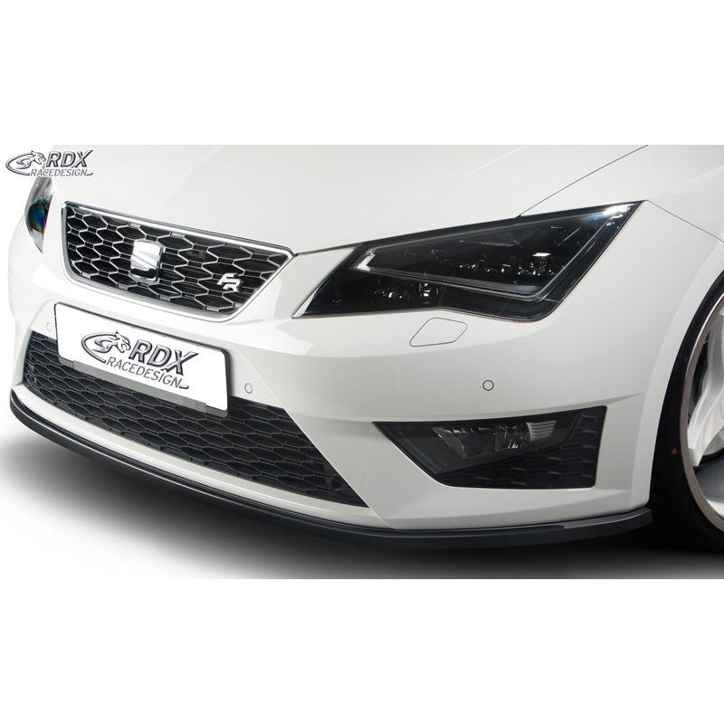 RDX Racedesign, Frontspoileransatz passend für Seat Leon 5F SC/5-türer/ST FR/Cupra 2013-2020 (ABS Schwarz glänzend)