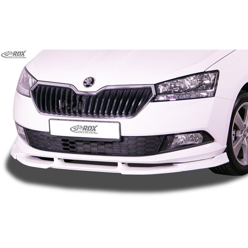 RDX Racedesign, Frontspoiler Vario-X passend für Skoda Fabia III (NJ) Facelift 2018- (PU), PU-Rim, Unlackiert