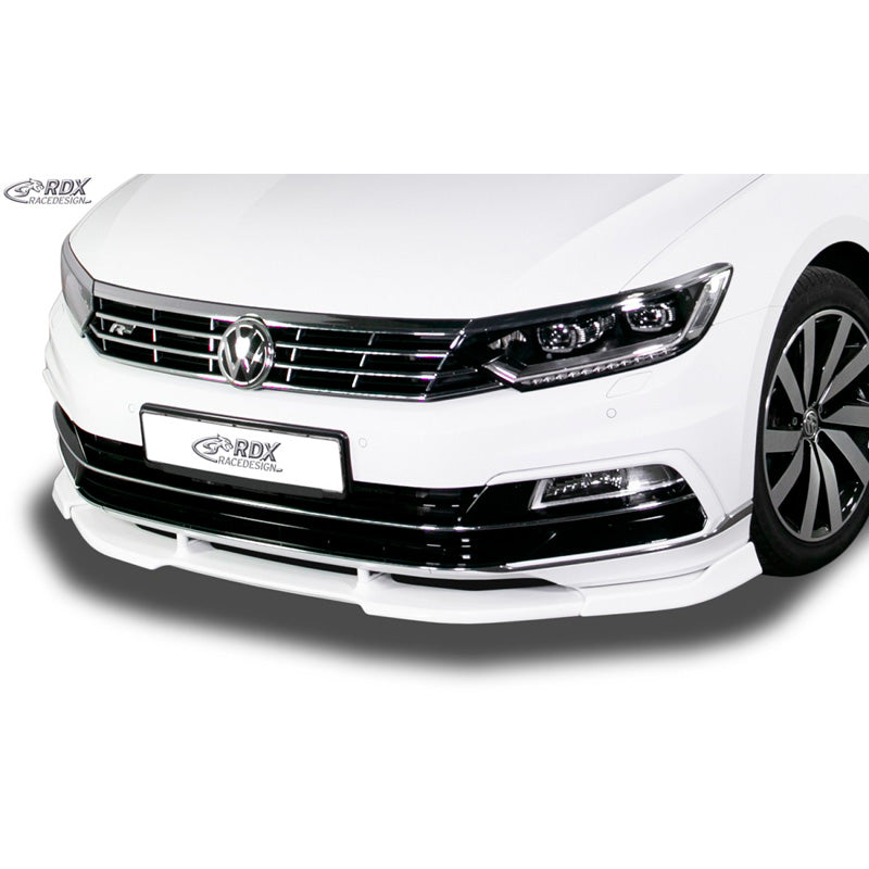 RDX Racedesign, Frontspoiler Vario-X passend für Volkswagen Passat 3G (B8) R-Line 2014-2019 (PU), PU-Rim, Unlackiert