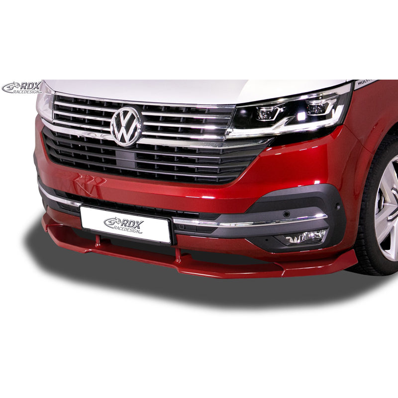 RDX Racedesign, Frontspoiler Vario-X passend für Volkswagen Transporter T6 Facelift (T6.1) 2019- (lackierte & unlackierte Stoßstange) (PU), PU-Rim, Unlackiert