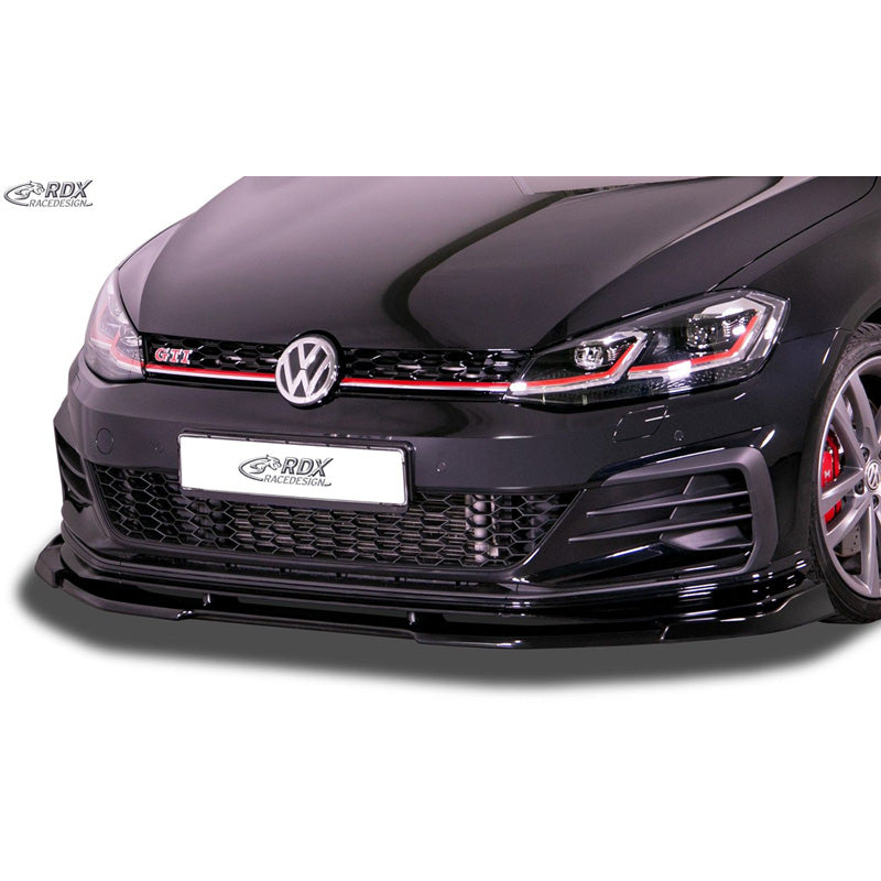 RDX Racedesign, Frontspoiler Vario-X passend für Volkswagen Golf VII GTi TCR Facelift 2017-2019 (PU), PU-Rim, Unlackiert