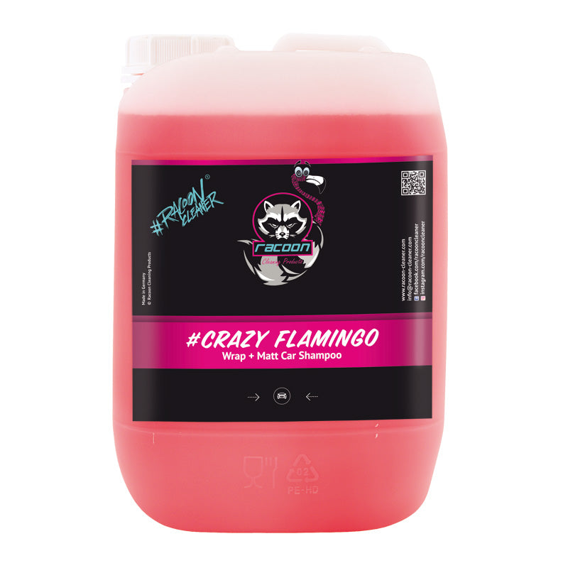 Racoon, CRAZY FLAMINGO Wrap + Matt Car Shampoo - 5000ml, Flüssigkeit, Rot