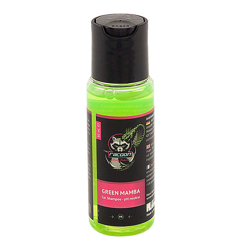 Racoon, GREEN MAMBA Car Shampoo / pH neutral - 50ml, Flüssigkeit, Grün