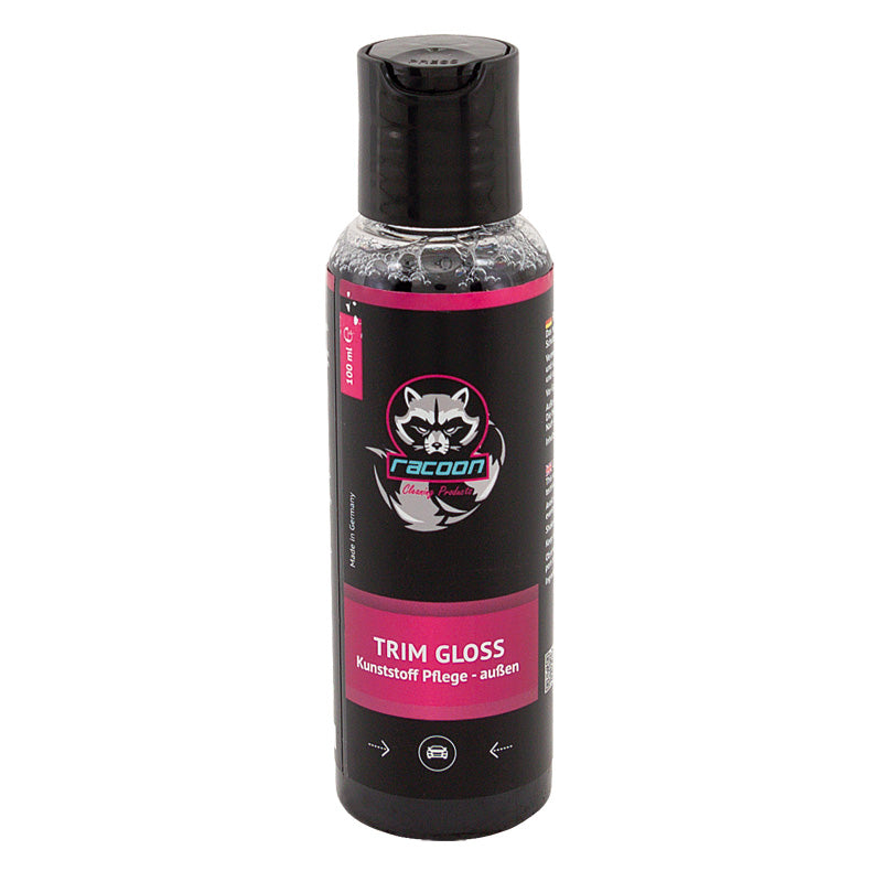 Racoon, TRIM GLOSS Kunststoffpflege / außen - 100ml, Flüssigkeit, Schwarz