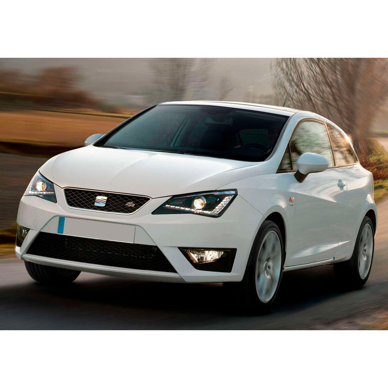 Blanco, AutoStyle Frontstoßstange passend für Seat Ibiza 6J Facelift 3/5türer + ST 2013- FR-Look inkl. Grills & Nebellampen (PP), ABS, Unlackiert