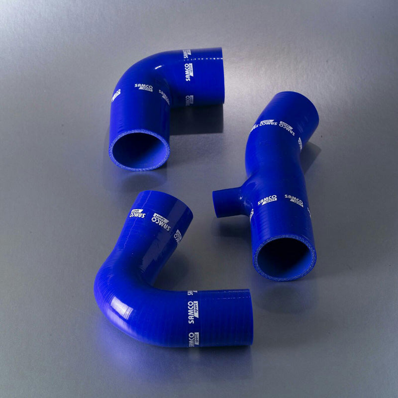 Samco Sport, Samco Schlauchset passend für Ford Escort Cosworth YBT92 1992-1994 - 3-Teilig - Turbo - mit 25mm Dump Valve Spout - Blau, Silikone