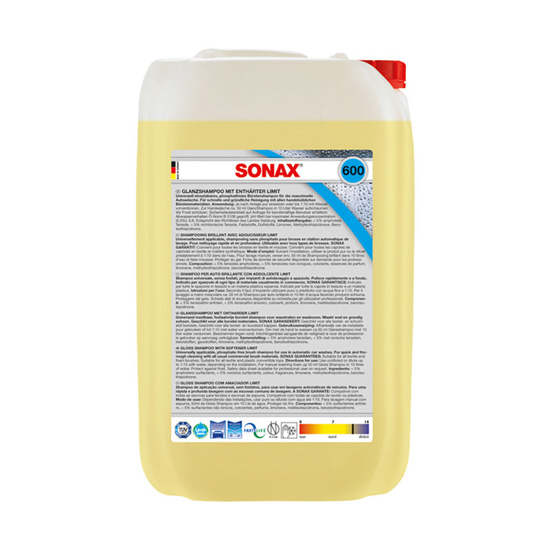 SONAX, Sonax 600.705 Limit Glanzshampoo 25-Liter, Flüssigkeit, Gelb