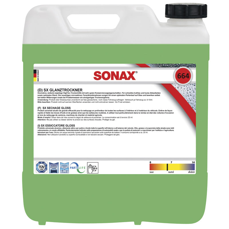 SONAX, Sonax 664.600 SX Glanztrockner 10L, Grau