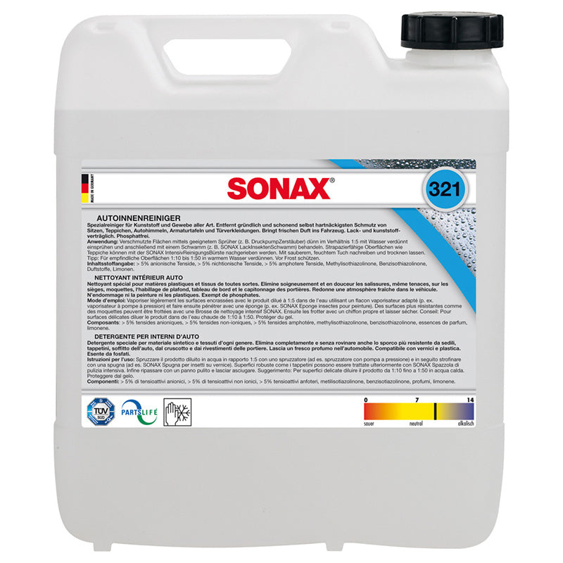 SONAX, Sonax 321.605 Interieur-Reiniger 10-Liter, Flüssigkeit, Weiss