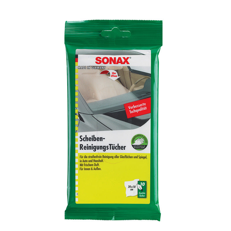 SONAX, Sonax 415.000 Scheiben-Reinigungstücher - 10 Stück, Microfiber, Grün