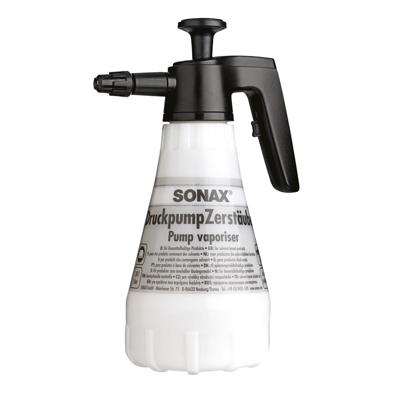 SONAX, Sonax 496.900 Druckpump-Zerstäuber lösemittelbeständig 1,5-Liter, Flüssigkeit, Schwarz