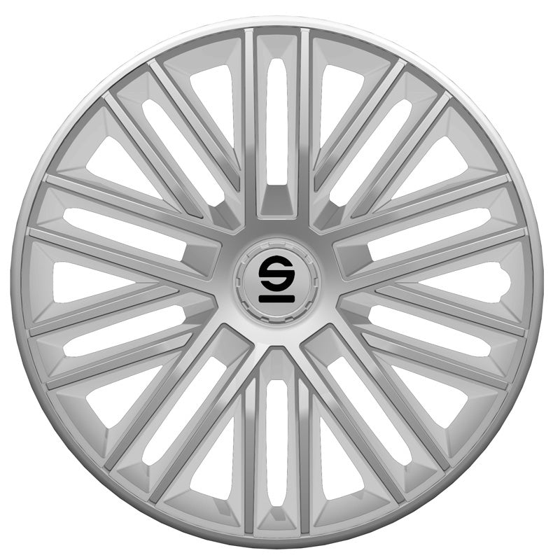 Sparco, Radzierblenden Bergamo - 14-Zoll - Silber - Satz mit 4 Stück, ABS